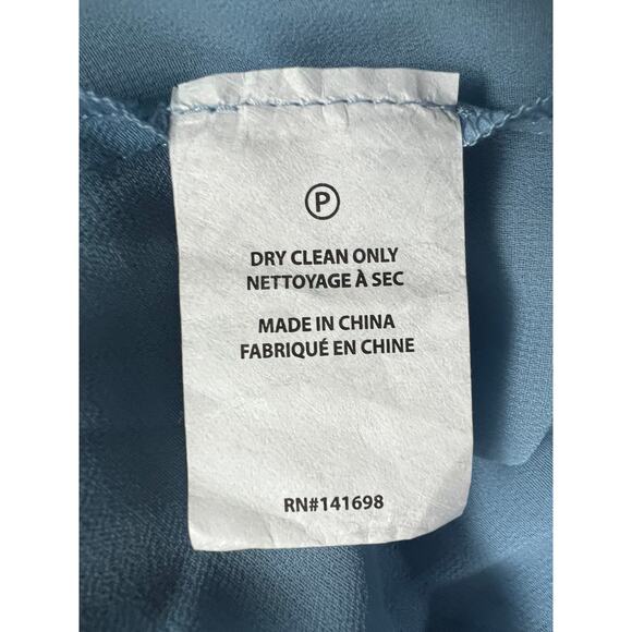 RAMY BROOK WOMENS SIZE SMALL HADLEE RUFFLE MIDI OCCASION DRESS BLUE NEW - Picture 12 of 13